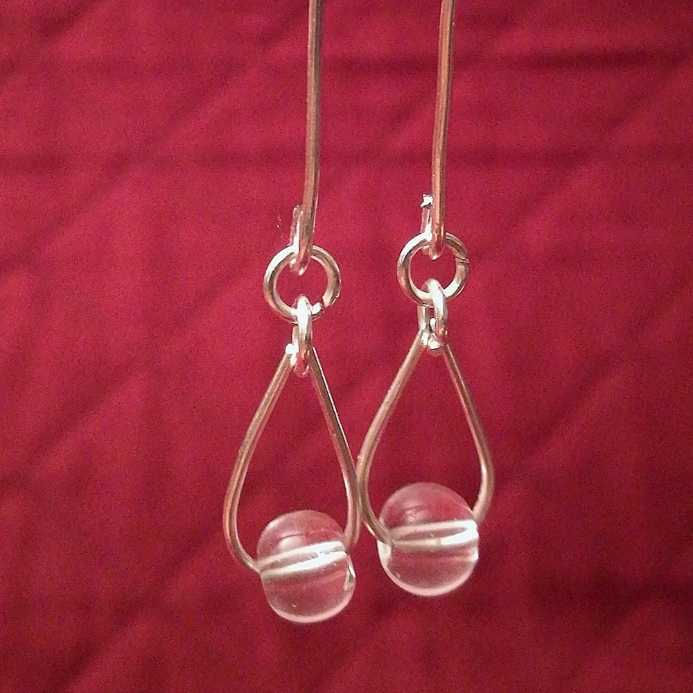 LIMITED* teardrop glass bead earrings